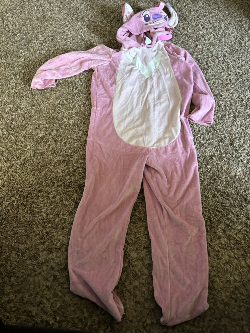 Angel Jumpsuit Hooded Disney Stitch Halloween Child Costume Size Medium (7-8)